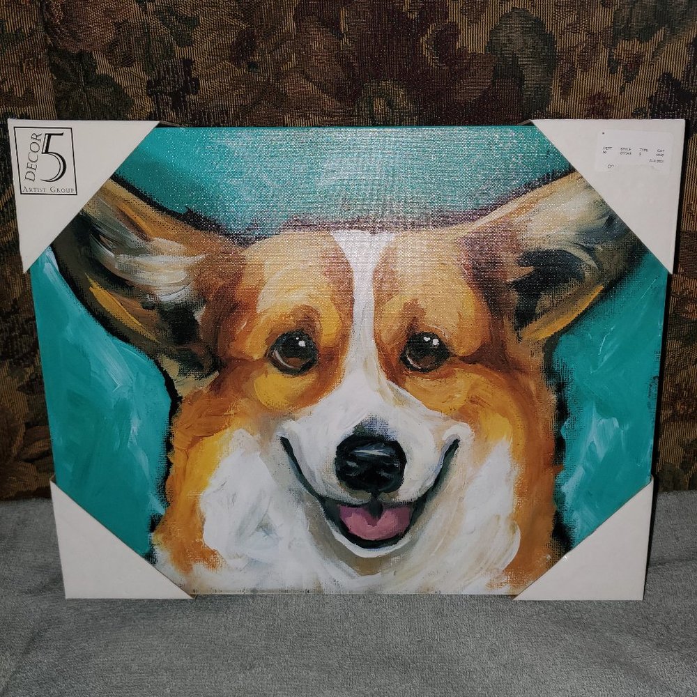 Corgi dog canvas